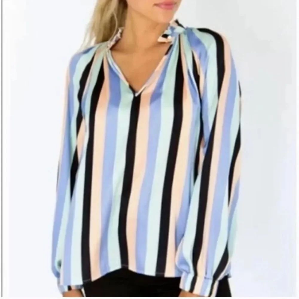 Crosby by Mollie Burch vertical stripe blouse